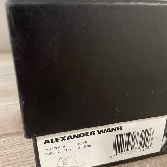 ALEXANDER WANG Kori Sahara Ankle Boots Size 9 Suede Tilt-Heel Booties - Picture 8 of 10